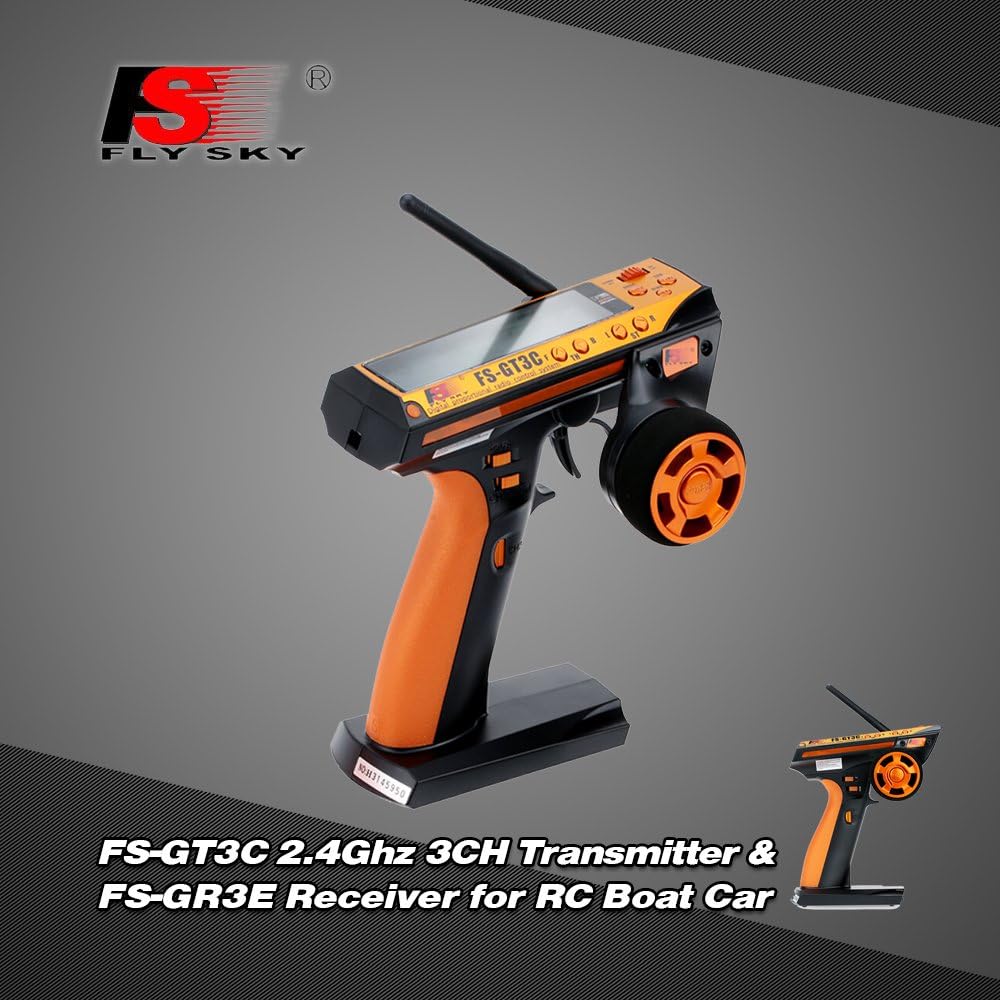 Yellow 2.4Ghz 3CH RC Transmitter with Receiver O852617