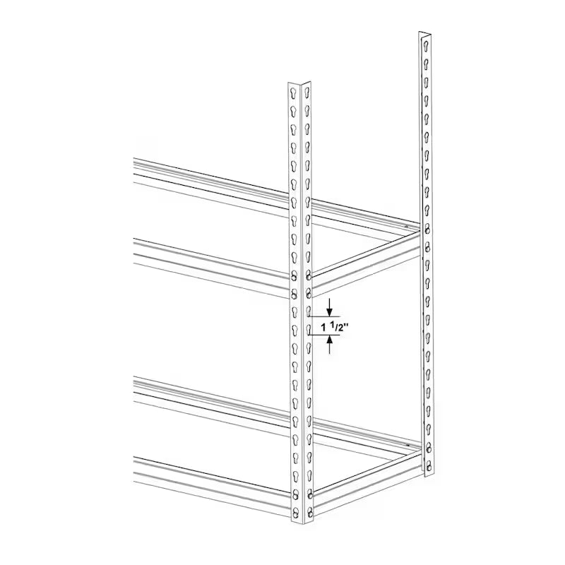 White 5-Tier Adjustable Steel Storage Rack T155