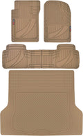 Rubber Car Floor Mats with Trunk Mat Cargo Liner, Front & Rear Combo Set N73490