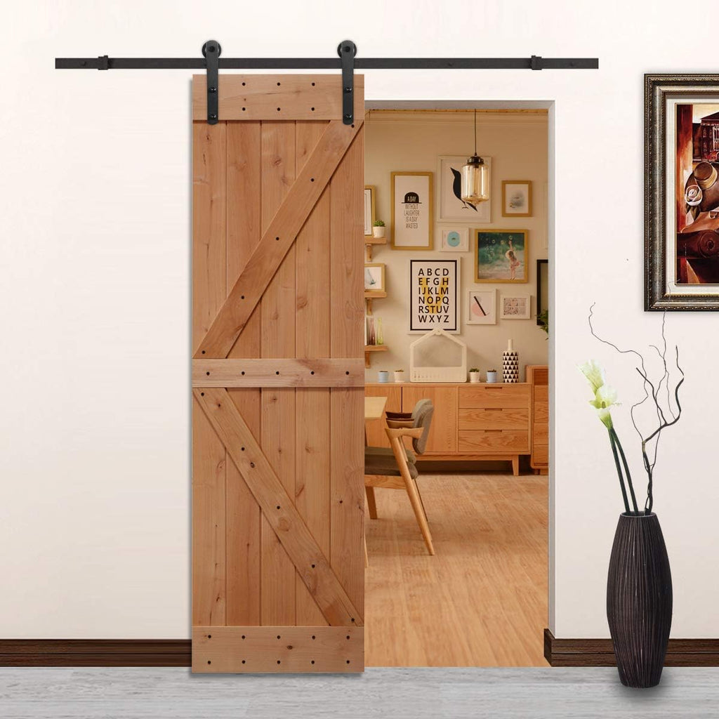 Rustic Knotty Alder Solid Wood Barn Door Slab J242