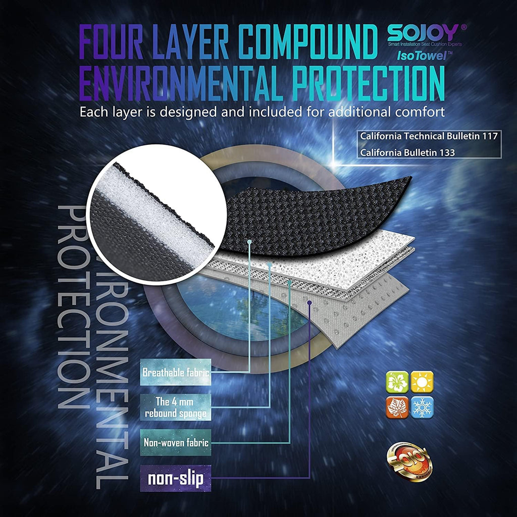 Black Cooling Breathable Car Seat Covers H779
