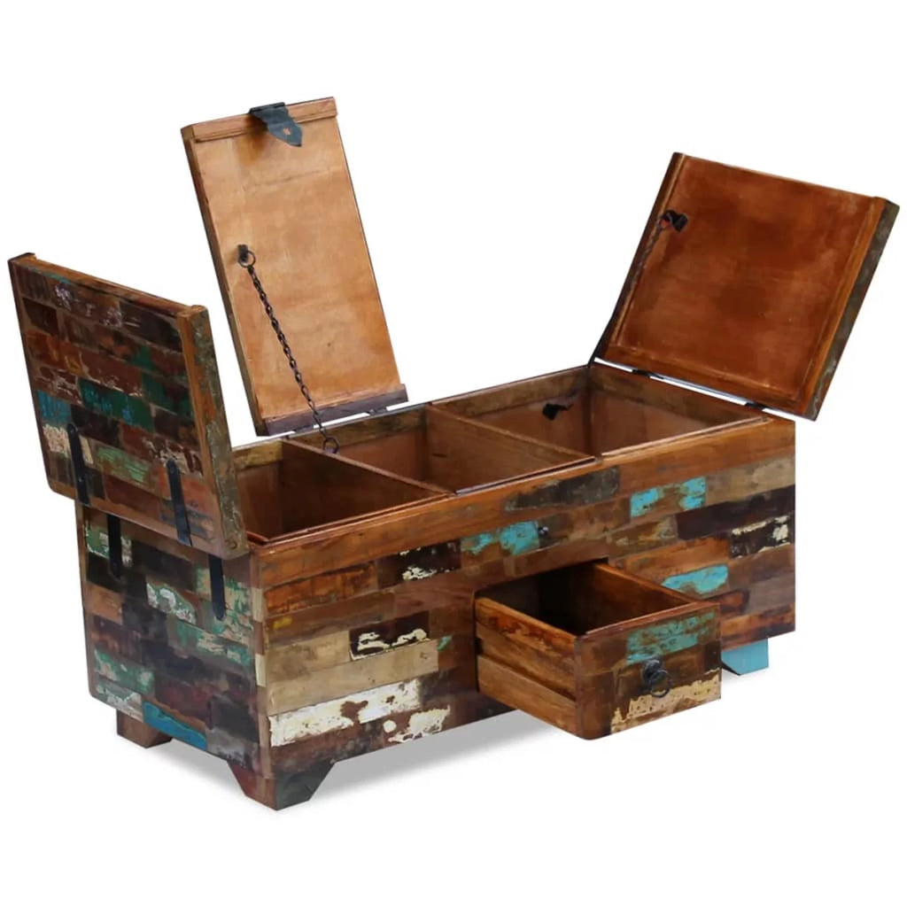 Reclaimed Wood Coffee Table Box Chest O171642