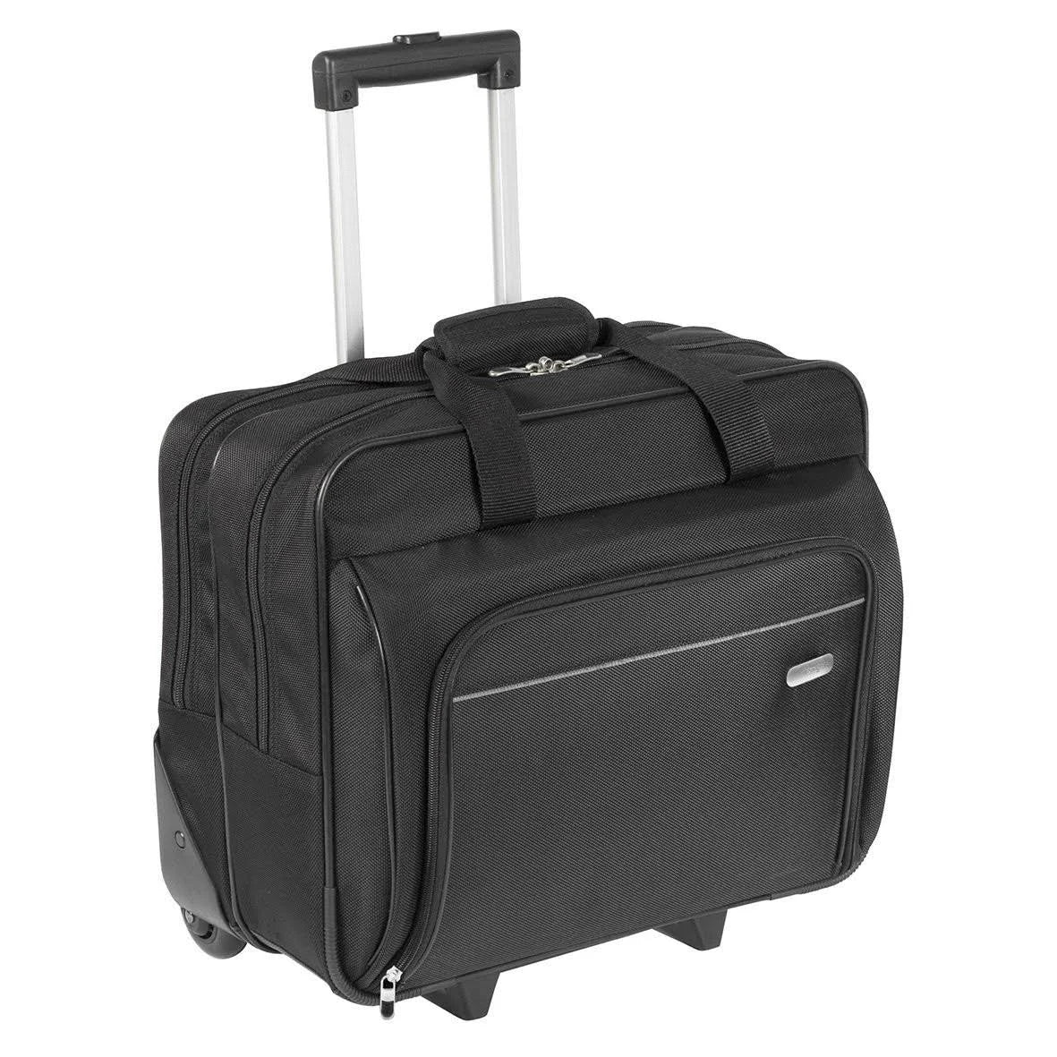 Black Nylon Rolling Laptop Case K12052