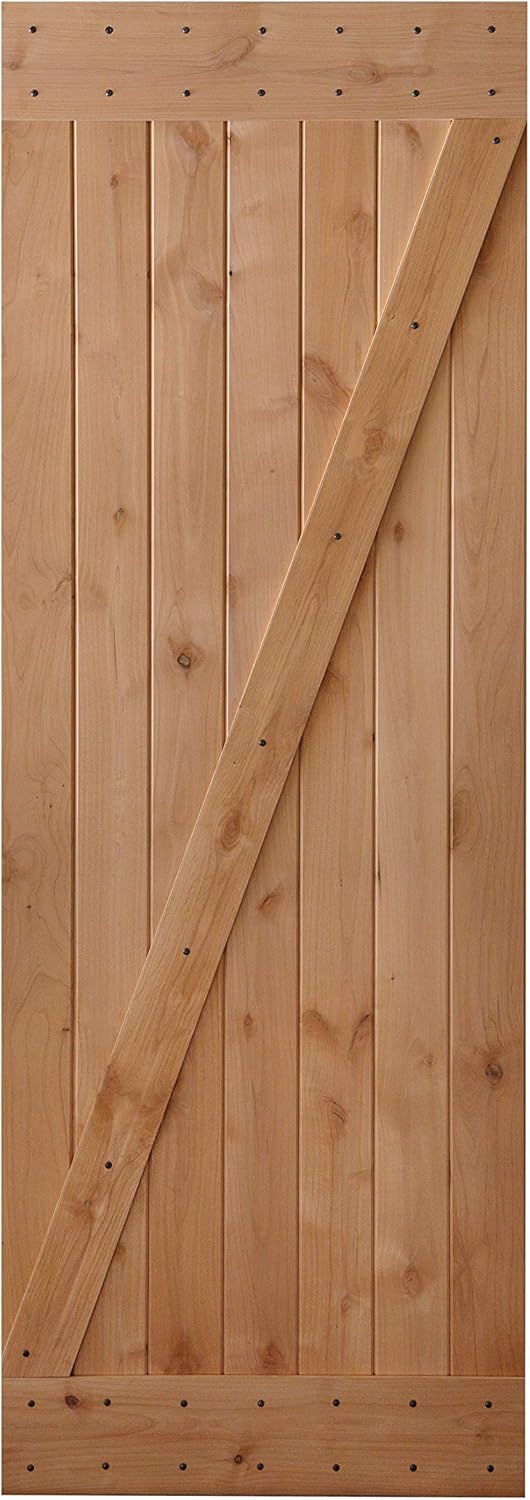 Rustic Knotty Alder Solid Wood Barn Door Slab J242