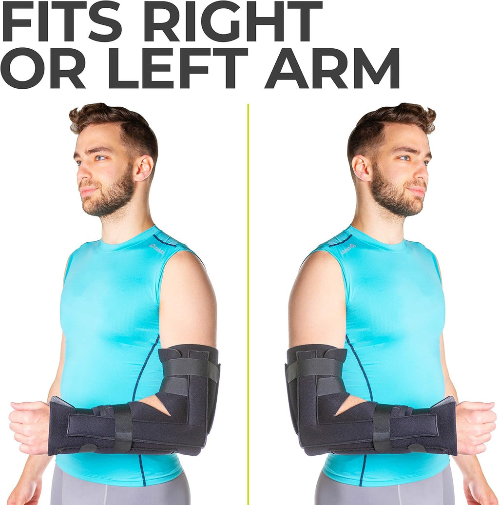 Elbow Immobilizer Brace, Removable Long Arm Cast and Soft Forearm Orthosis Splint (L/XL) Pack of 2 B6981