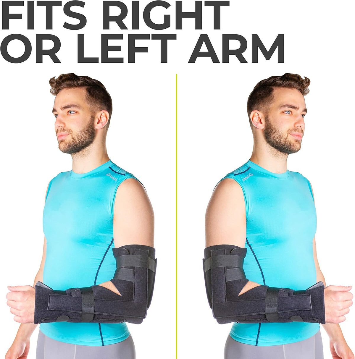 Elbow Immobilizer Brace, Removable Long Arm Cast and Soft Forearm Orthosis Splint (L/XL) Pack of 2 B6981