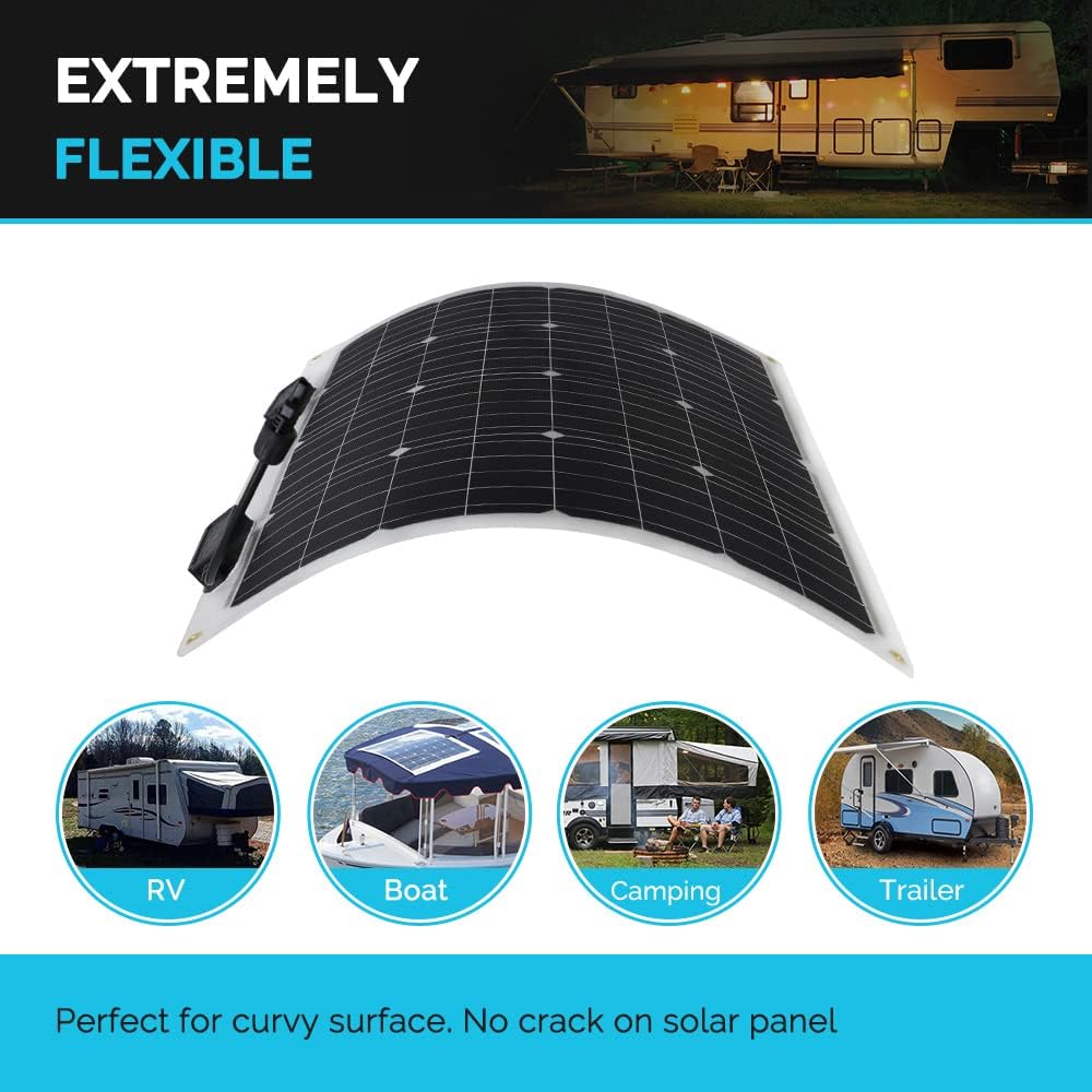 50 Watt 12 Volt Monocrystalline Flexible Solar Panel O6611