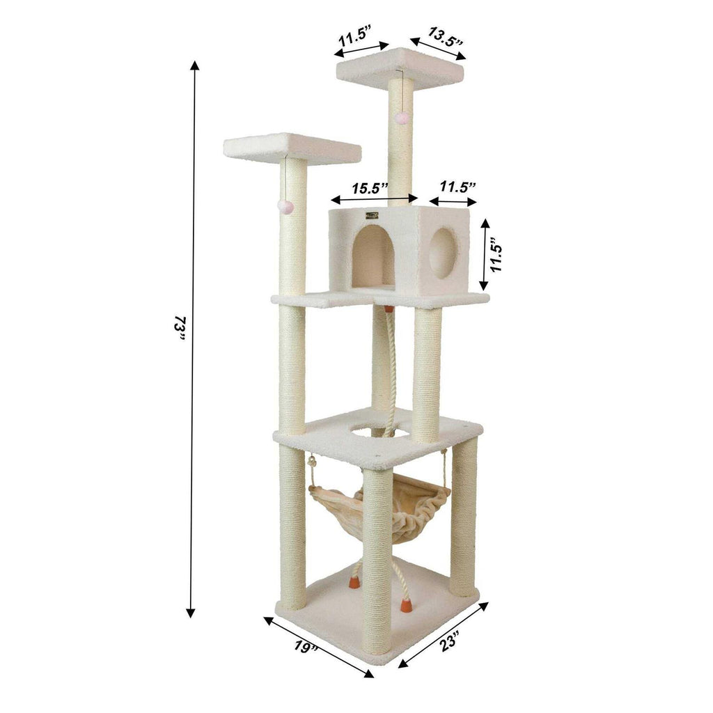 Ivory Wood Cat Tree W81386