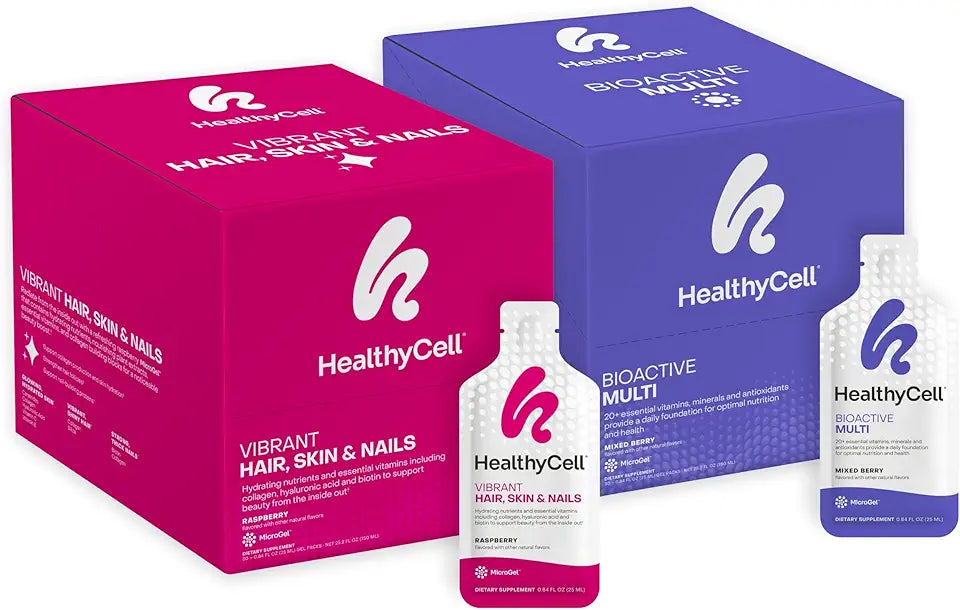 Bioactive Multi + Hair Skin & Nails Bundle Liquid Collagen Supplement 30 Gel Packs x 2 N12158