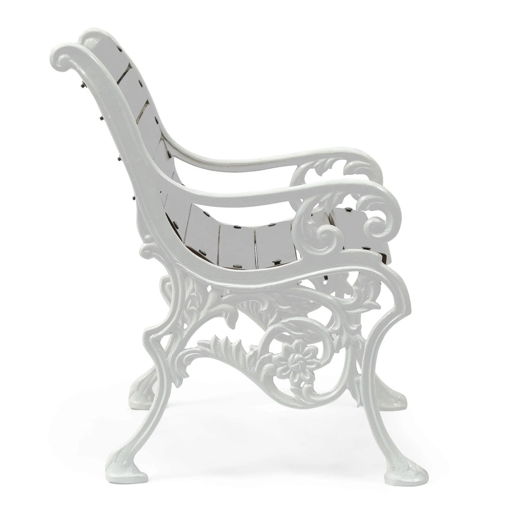 Handmade Mango Wood and Cast Iron Accent Chair M51616