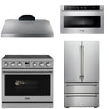 36 Electric Range, Range Hood, Refrigerator and Microwave E481985