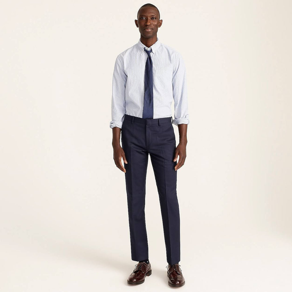 Slim-Fit Unstructured Suit Pant in English Wool-Cotton Twill Y3473
