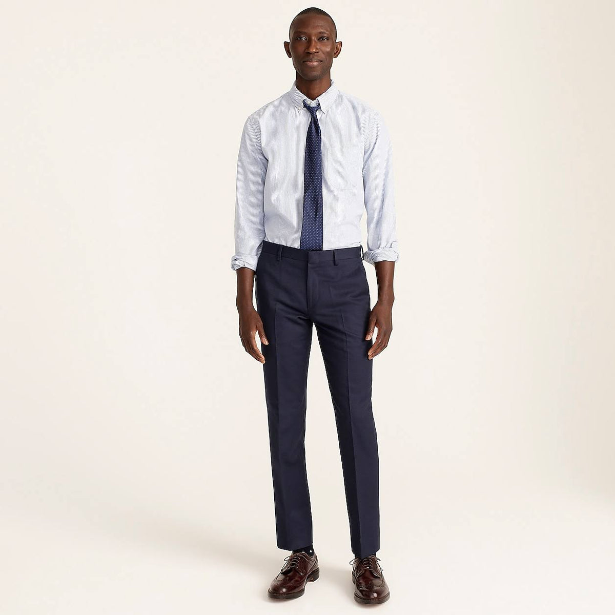 Slim-Fit Unstructured Suit Pant in English Wool-Cotton Twill Y3473