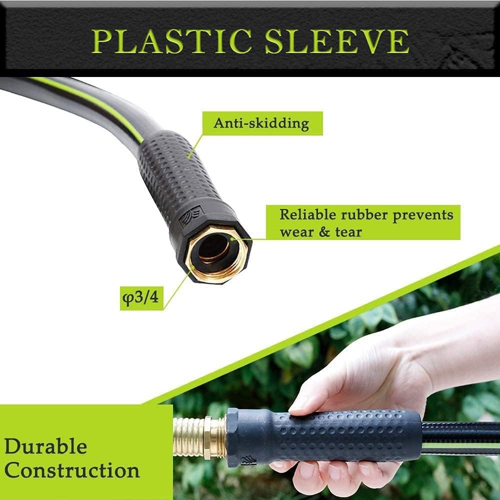 3/4 in. X 100ft Heavy Duty PVC Water Hose with Solid Brass Fittings, Pack of 2 U4584
