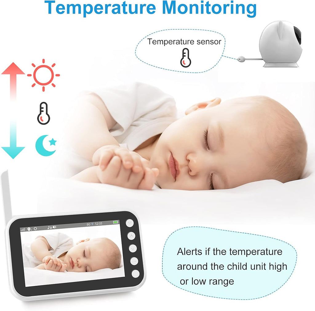 Video Baby Monitor with Camera and Audio, 4.3 Inch LCD Screen K63893