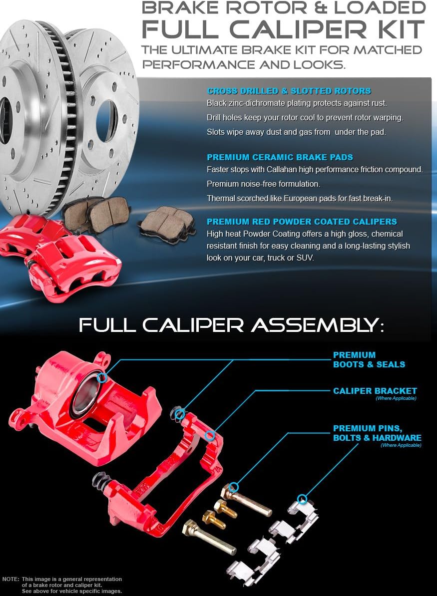 Front and Rear Ceramic Brake Pads and Rotors D620673