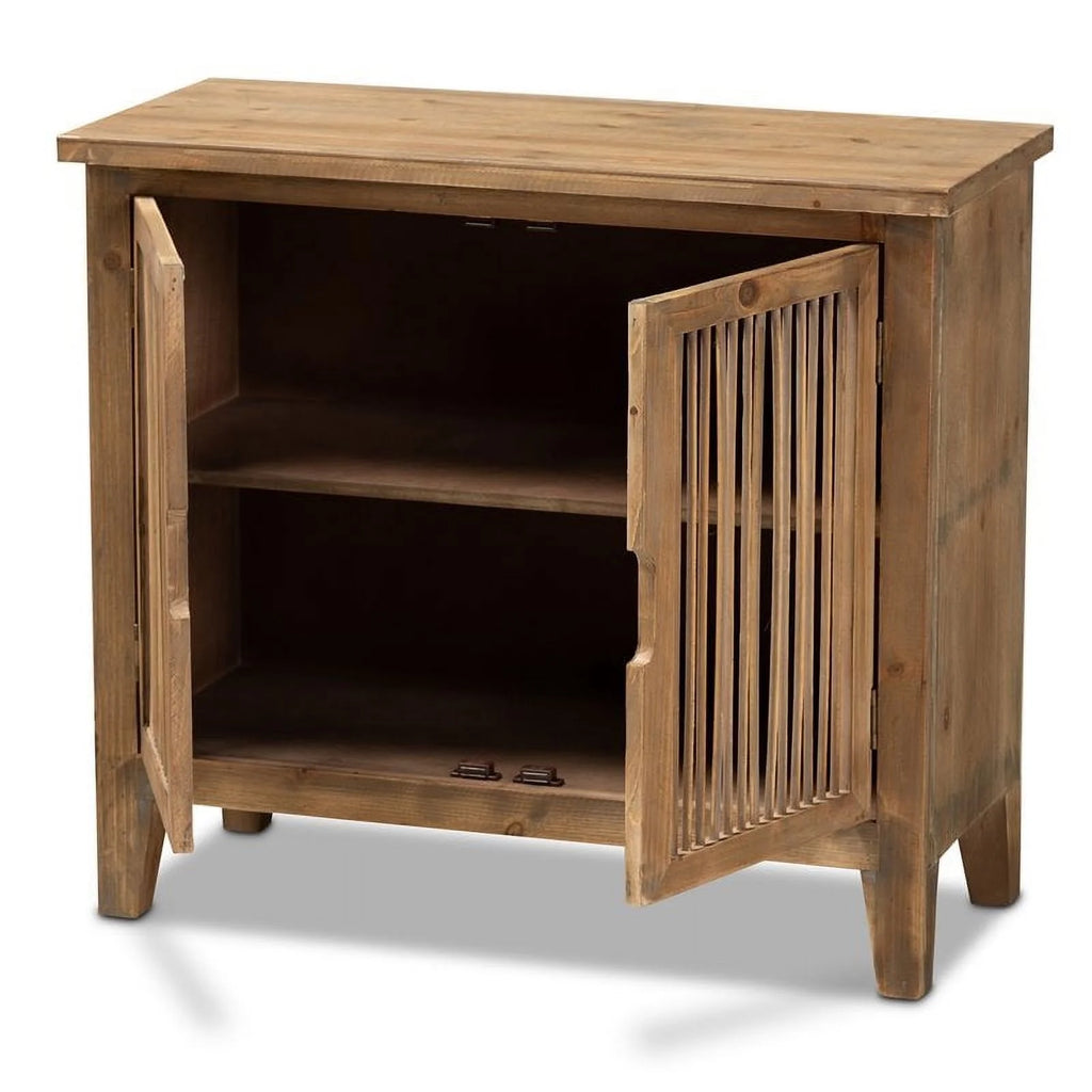 Medium Oak 2-Door Wood Storage Cabinet Z56440
