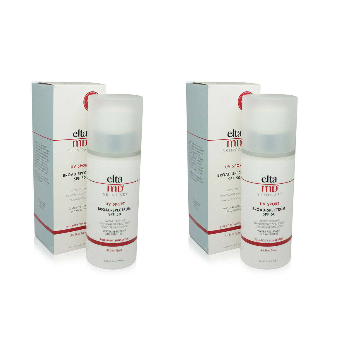 UV Sport SPF 50 Water Resistant Sunscreen, 7 oz - 2 Pack C268857