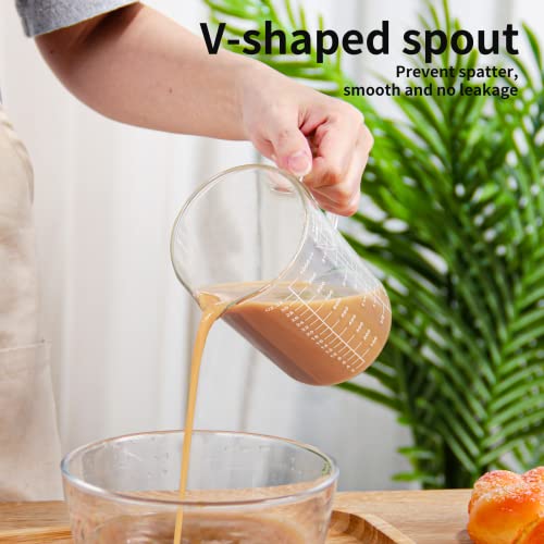 77L High Borosilicate Glass Measuring Cup with Handle and Spout, 500 ML D9404