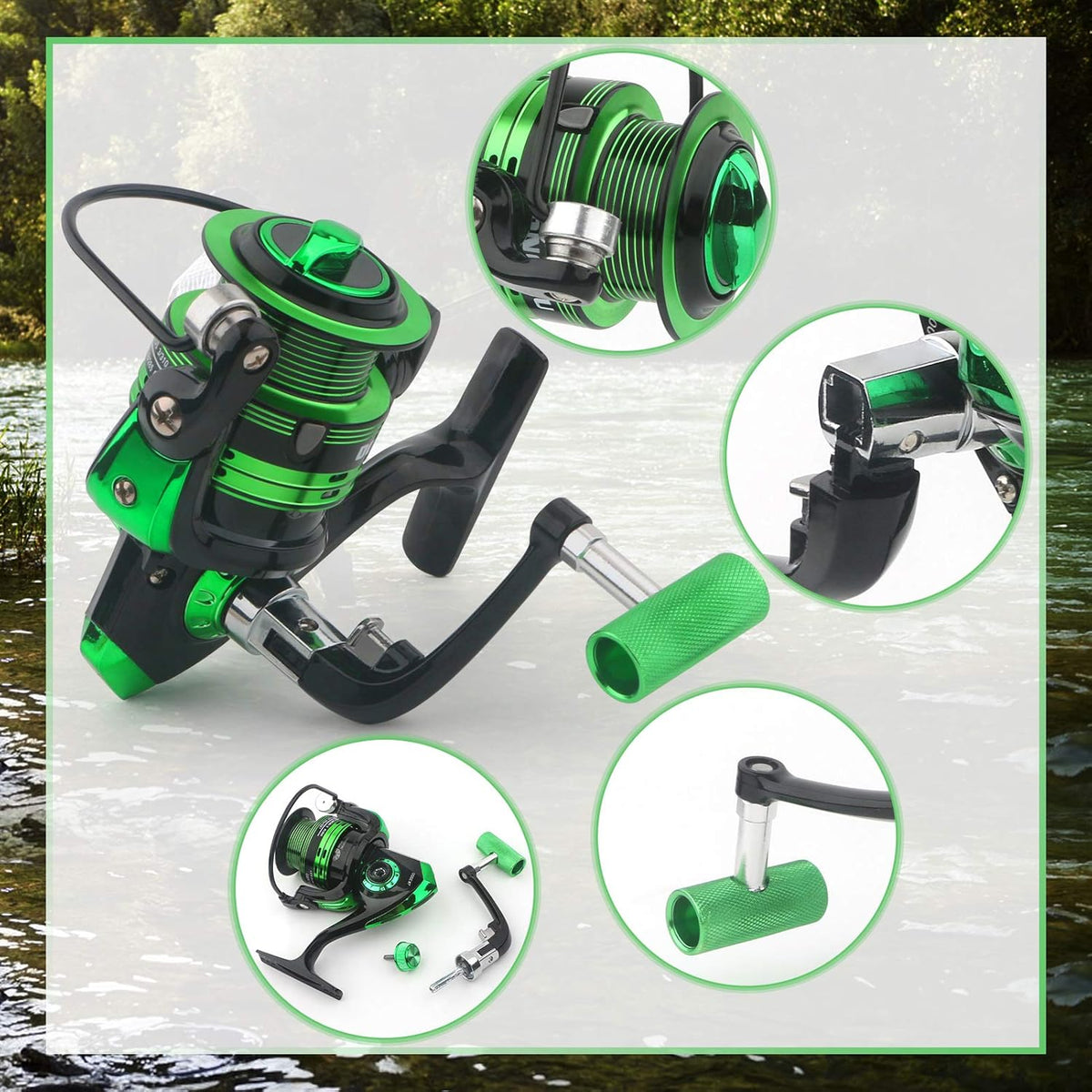 Carbon Fiber Telescopic Fishing Rod and Reel Combo Kit I83790