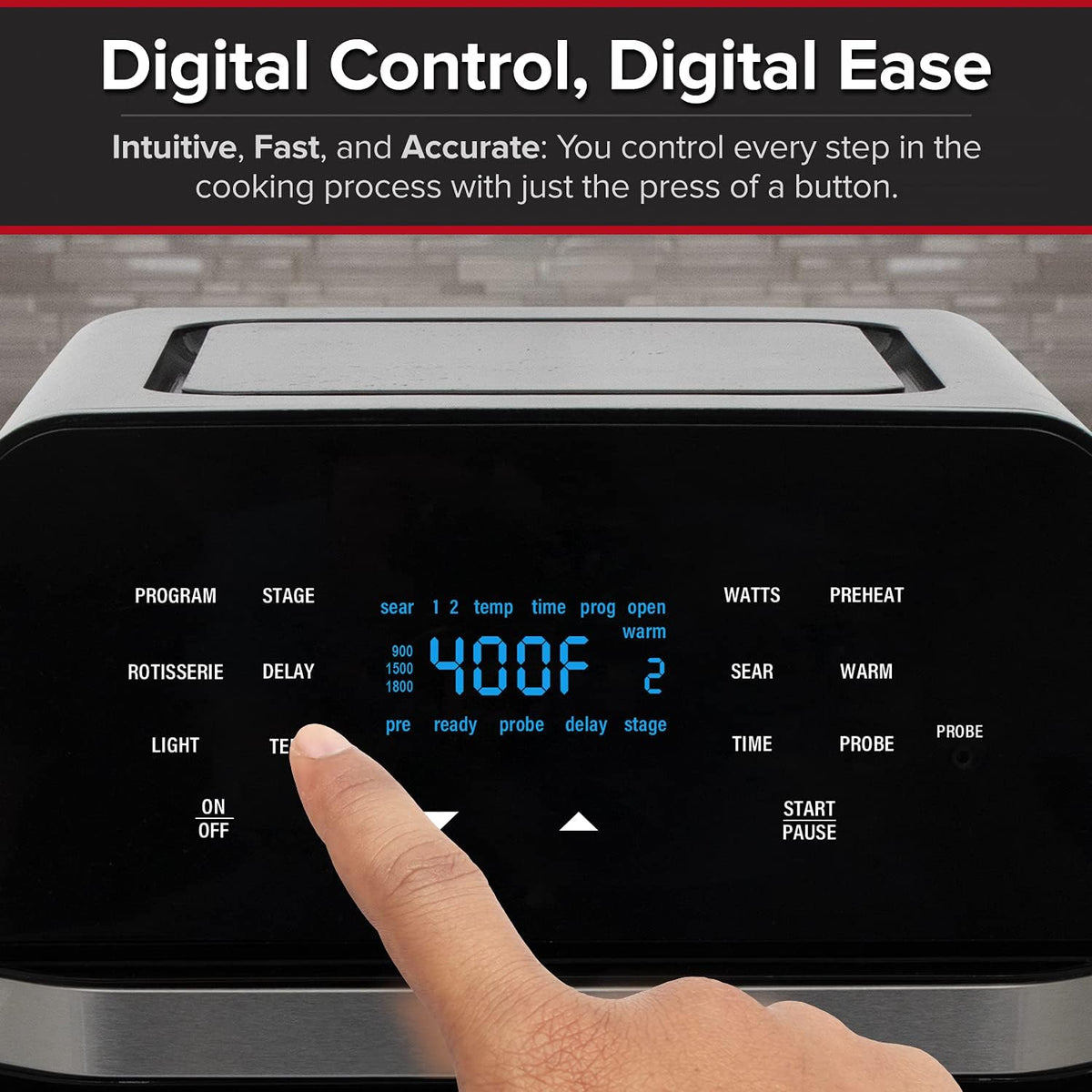 15.5-Quart Digital Air Fryer Oven with Rotisserie N6815