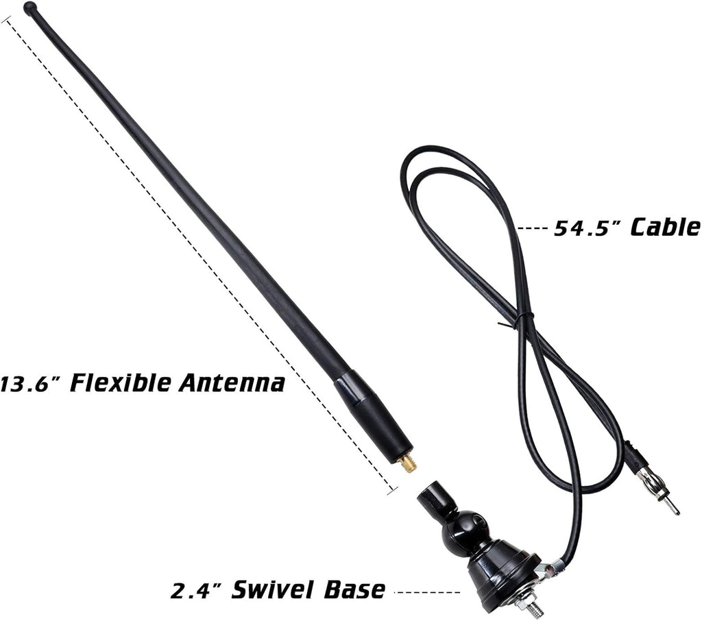 16 Inch Black AM/FM Marine Antenna O493