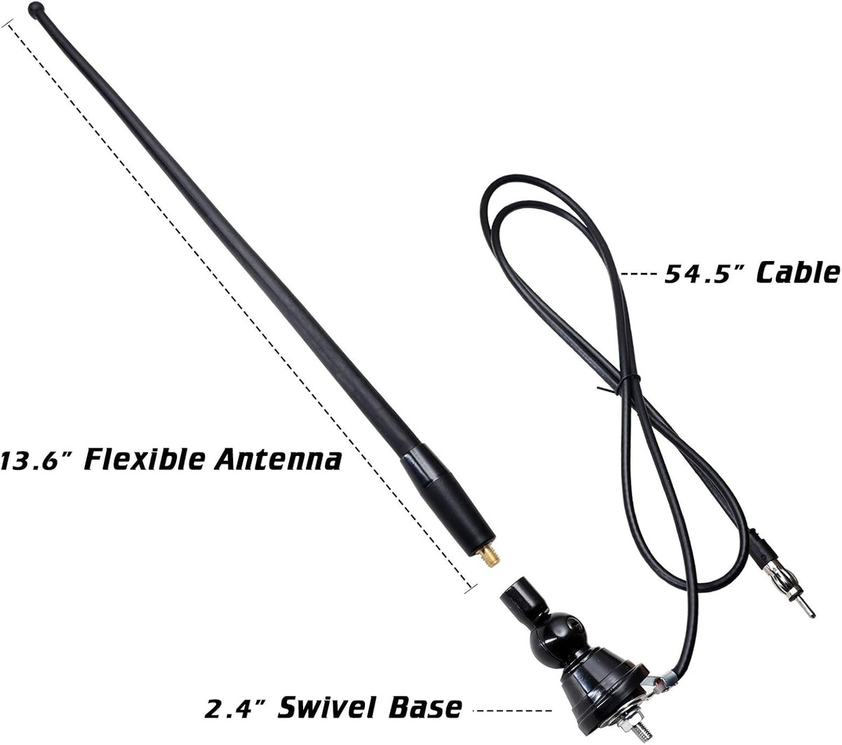 16 Inch Black AM/FM Marine Antenna O493