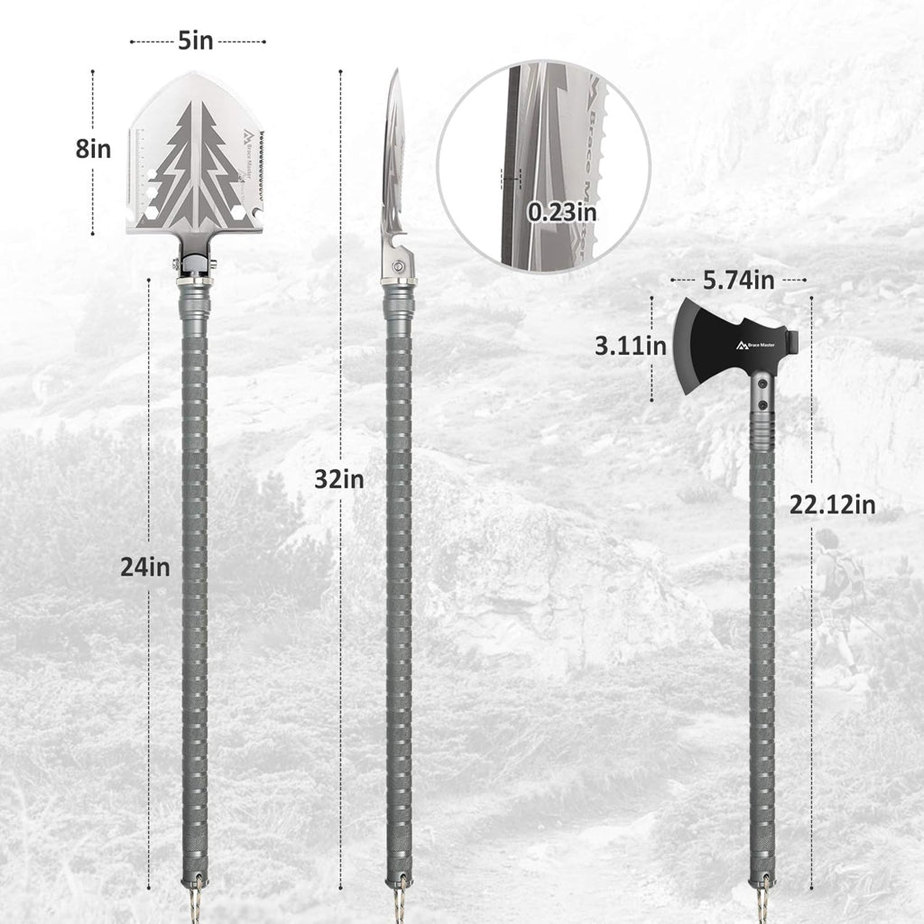 Camping Shovel and Axe Survival Multitool B5453