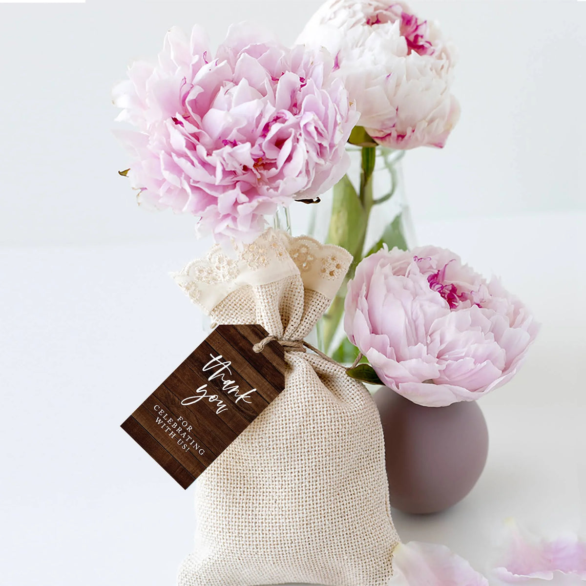 Rustic Wood Cardstock Gift Tags with Bakers Twine 100-Pk Z139871