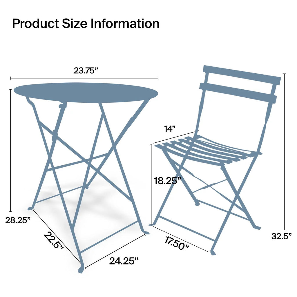 Blue 3 Piece Folding Furniture Set C931718