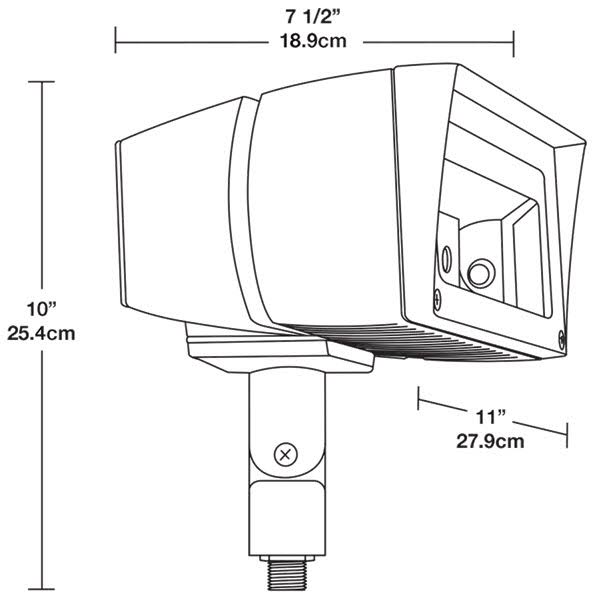 Bronze 39W LED Cool Arm On-Off 4x4 Flood Light O301