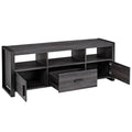 Charcoal Wood and Steel Media Cabinet N36736