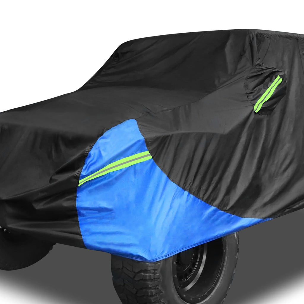 210D Black Blue Car Cover T125