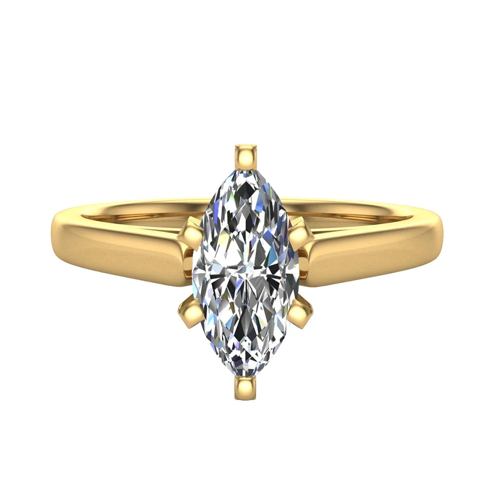 14K Gold 6 Prong Solitaire Diamond Engagement Ring H80644