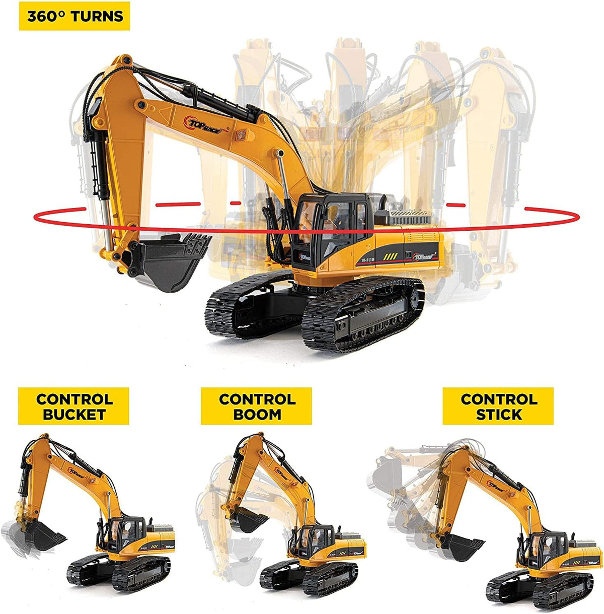 15 Channel Remote Control Excavator Construction Tractor B375330