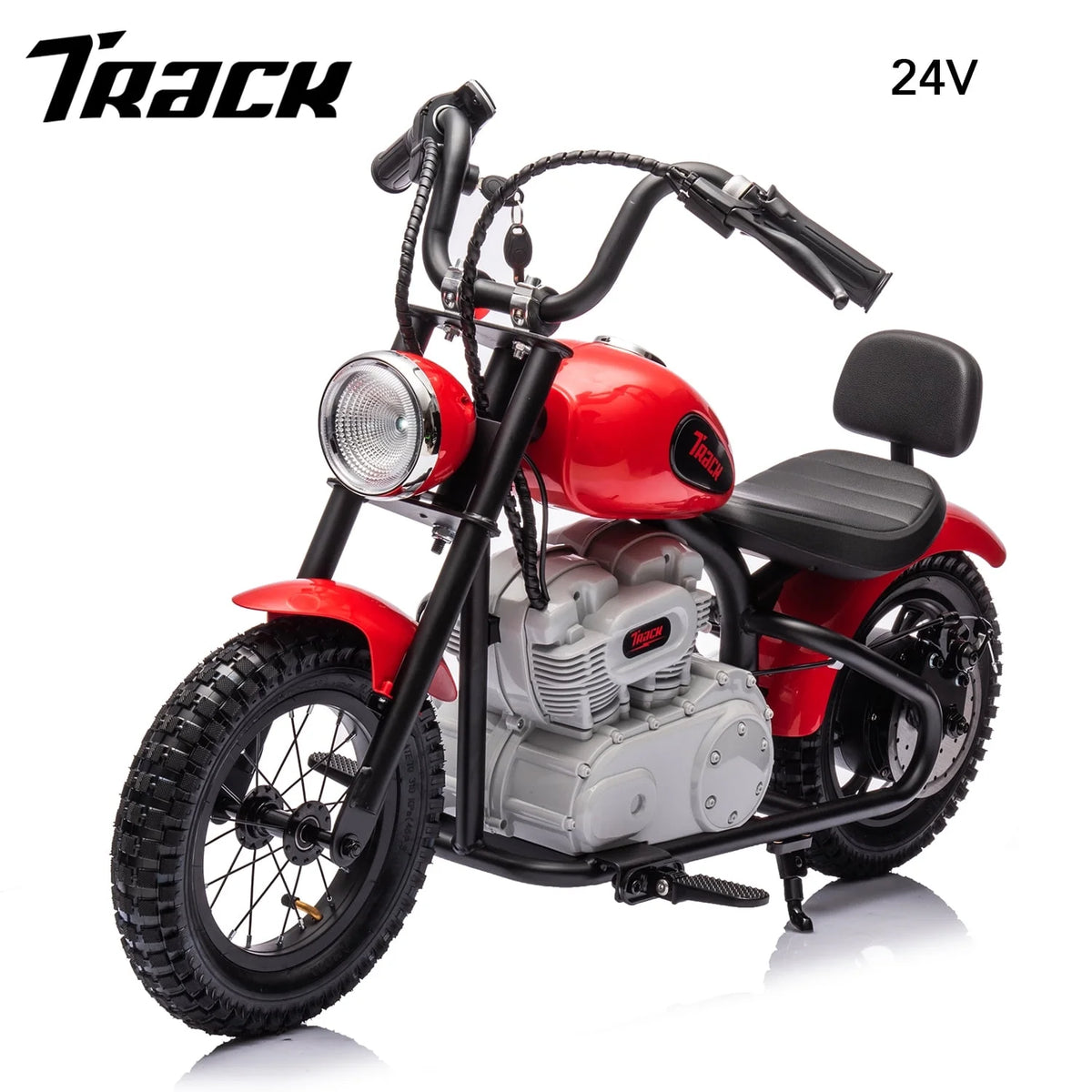 24V Electric Dirt Bike for Kids, Ride on Motorcycle with Twist Grip Throttle, Dual Brakes, Up to 10 MPH, Red H152649