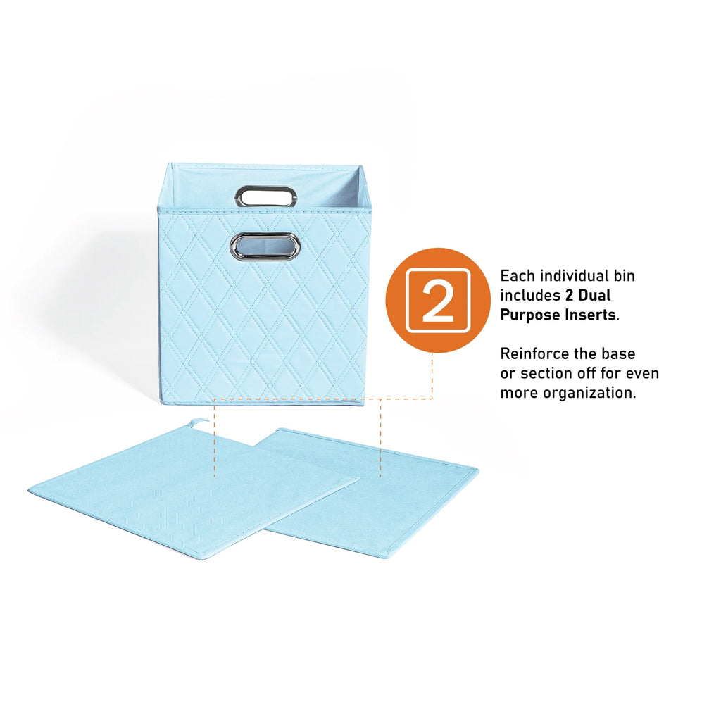 Blue Storage Cube Bins with Air Freshener T252