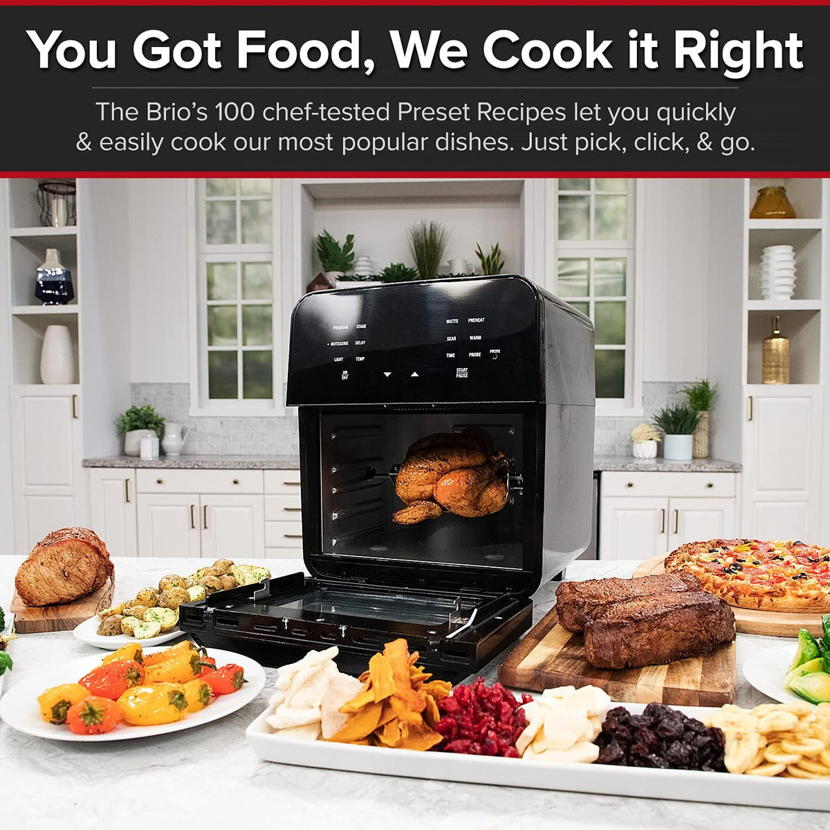 15.5-Quart Digital Air Fryer Oven with Rotisserie N6815