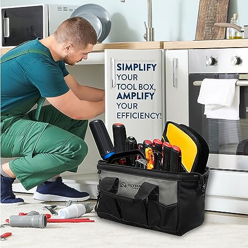 16 Inch Wide Mouth Tool Bag with 21 Pockets P849383