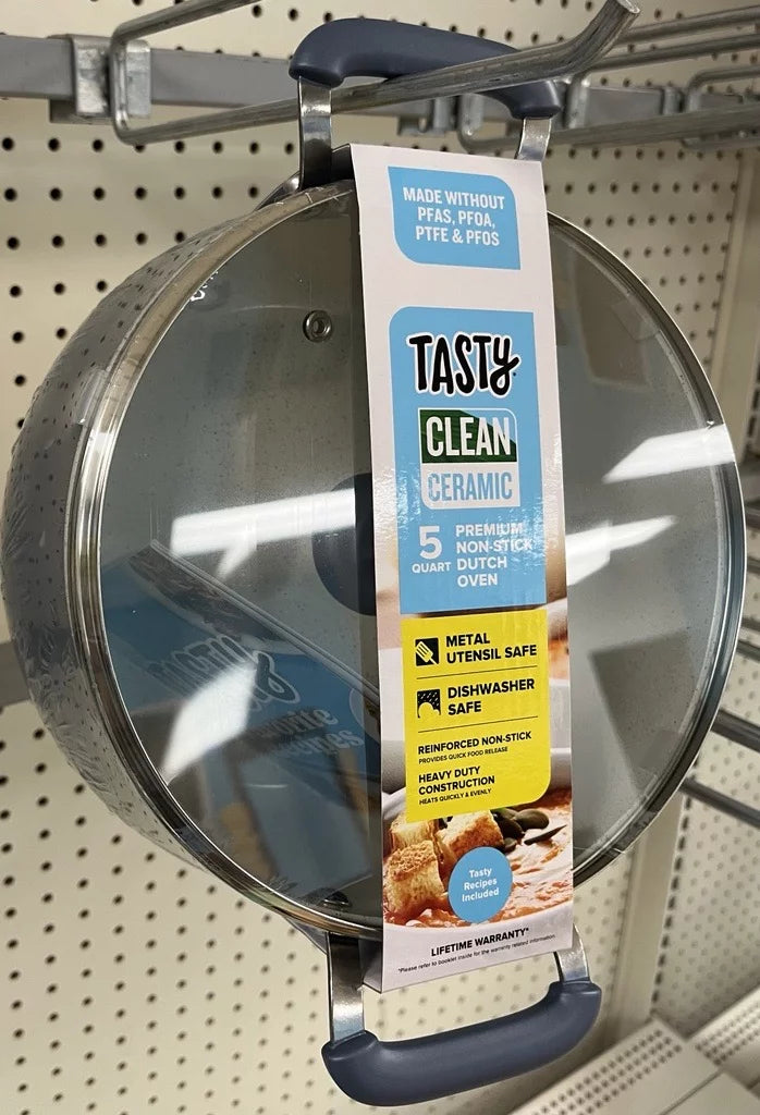 Slate Blue 5 Quart Non-Stick Ceramic Dutch Oven with Glass Lid M394