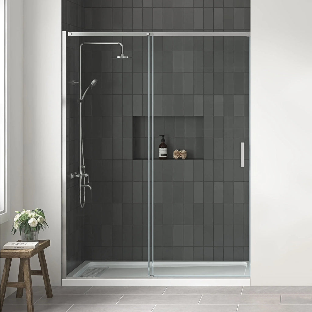 Sliding Shower Door with Satin Nickel Finish S9034