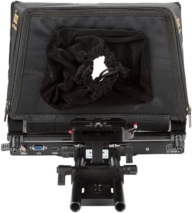 12-inch Portable Teleprompter Kit with Adjustable Glass Frame - Black R3768
