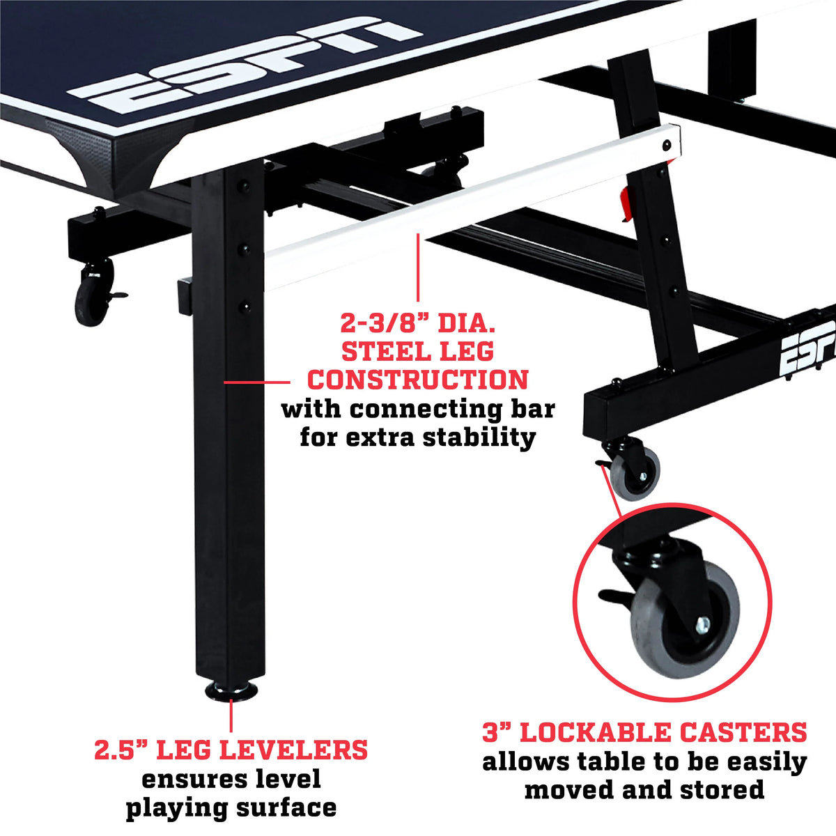Official Size 2 Piece Table Tennis Table with Table Cover F506