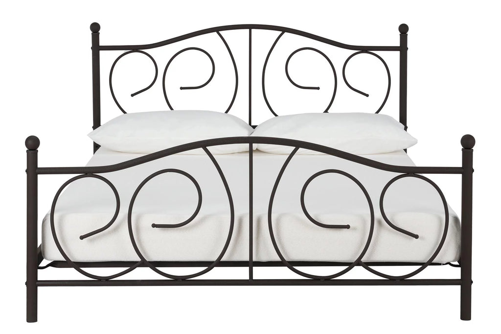 Queen Bronze Metal Platform Bed Y2873