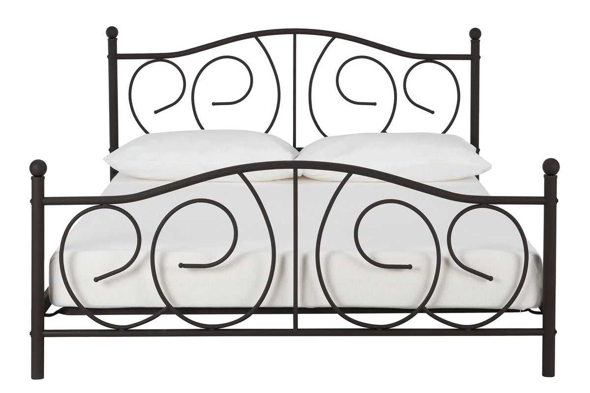 Queen Bronze Metal Platform Bed Y2873