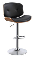 Black and Walnut Adjustable Stool W67069