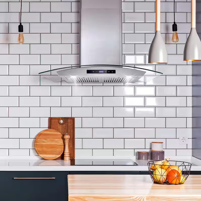 30 in. Stainless Steel Ductless Wall Mount Range Hood with Carbon Filter Kit K8440