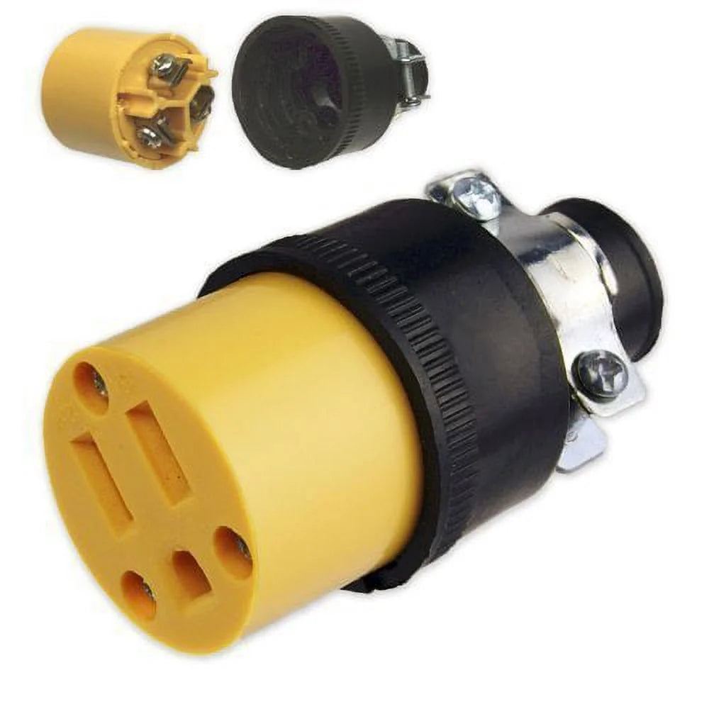 Black 10 Pack Electrical Plug Ends M5049
