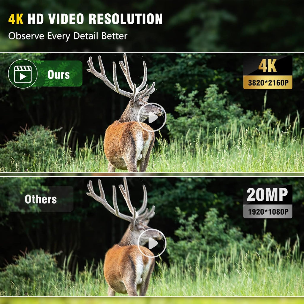 4K 32MP Wildlife Camera with Night Vision T236