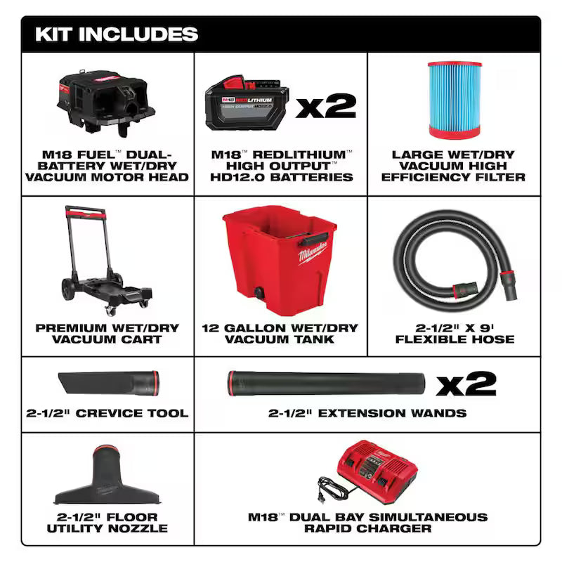 12 Gal. Cordless Wet/Dry Shop Vac Kit O5390
